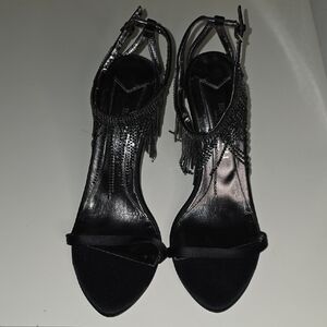 AS IS Bruno Magli Slightly Damaged Black Strappy Heels